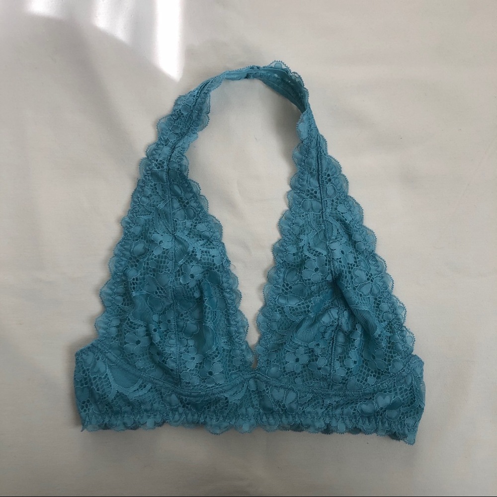 Free People Halter Light Blue Bralette